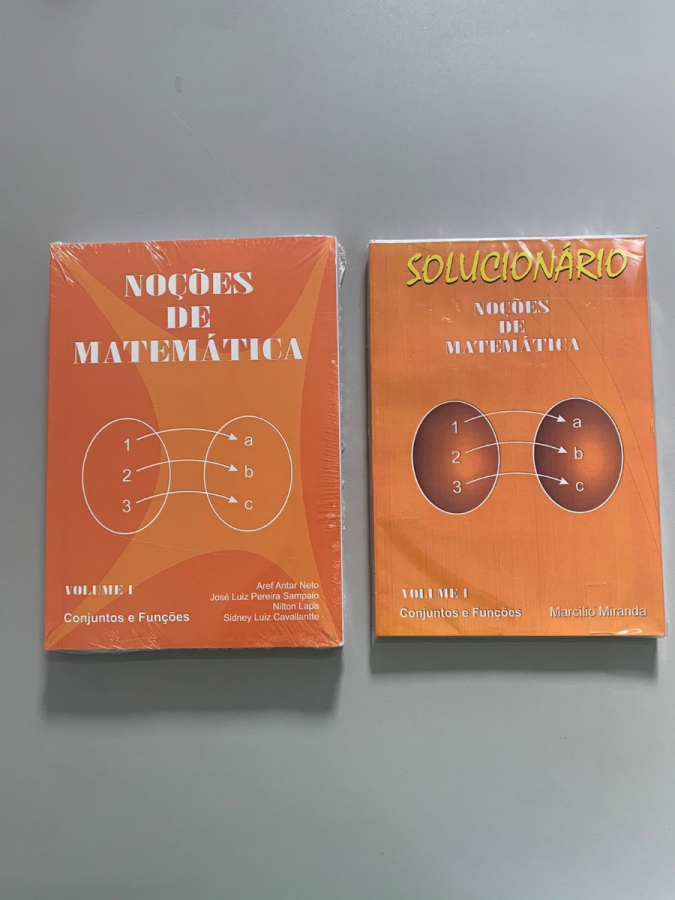 Combo Noções de Matemática volume 1 (Conjunto e Funções)  + Solucionário