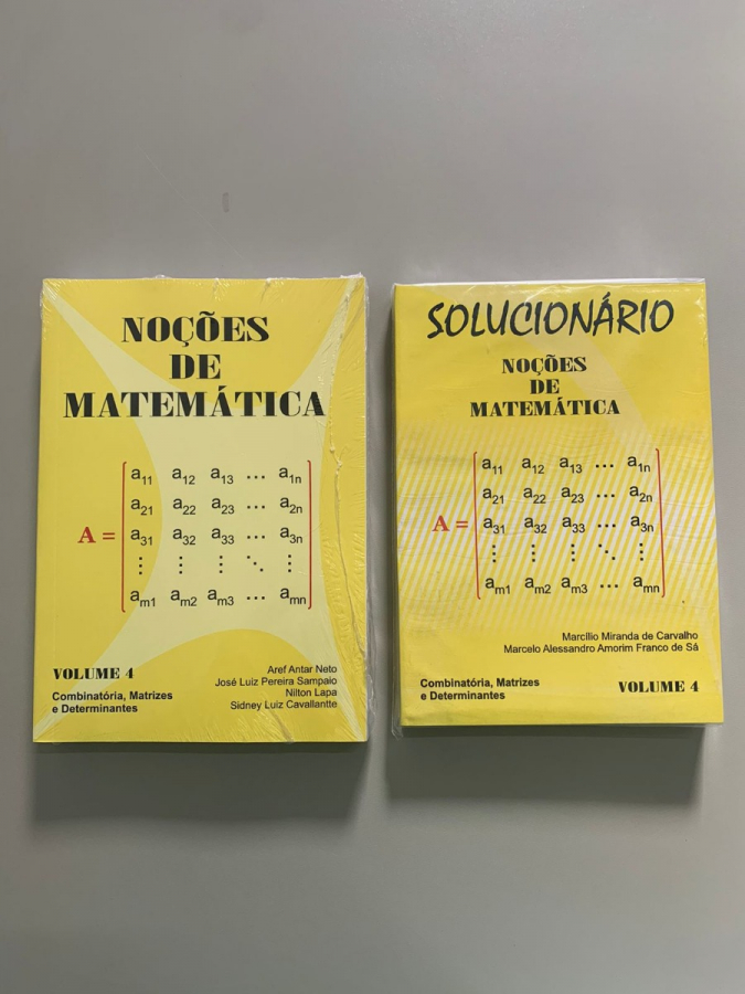 Combo Noções de Matemática volume 4 (Combinatória, Matrizes e Determinantes) + Solucionário